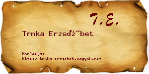 Trnka Erzsébet névjegykártya